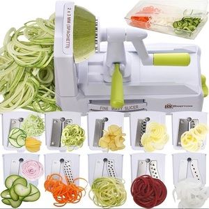 Brieftons 7-Blade Spiralizer: Strongest-and-Heaviest Duty Vegetable Spiral Slice